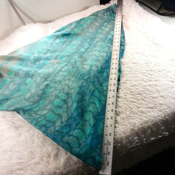 Sundance Watercolor Blue Sleeveless 100% Silk Maxi Dress Vintage Boho Size 12... - Picture 15 of 16